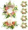 8 Pieces Mini Candle Wreaths Lavender Rose Hydrangea Spring Artificial Candle Rings Wedding Centerpieces for Tables Pillars Spring Summer Wreath
